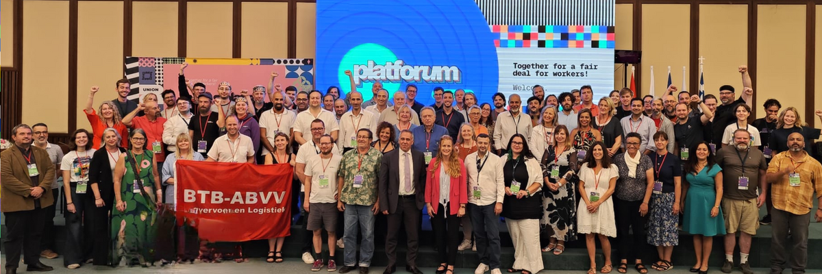 Group picture of participants at Trade Union Platforum Conference 2025