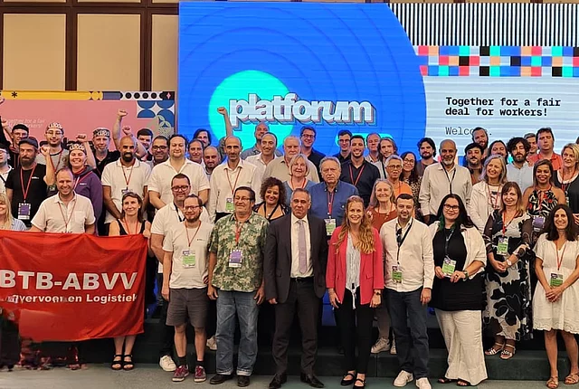 Group picture of participants at Trade Union Platforum Conference 2025