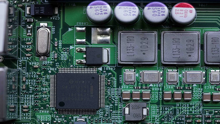 a green mainboard