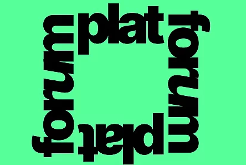 5th Platforum logo in black on green background