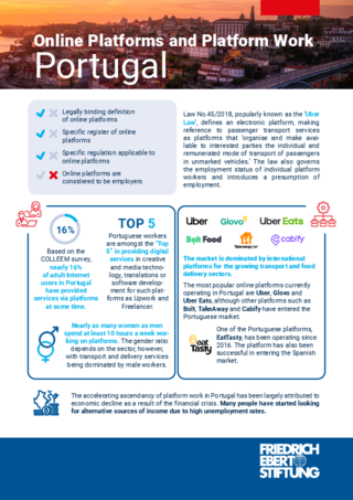 Online platforms and platform work: Portugal