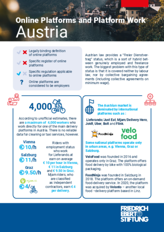 Online platforms and platform work: Austria