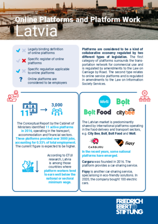 Online platforms and platform work: Latvia