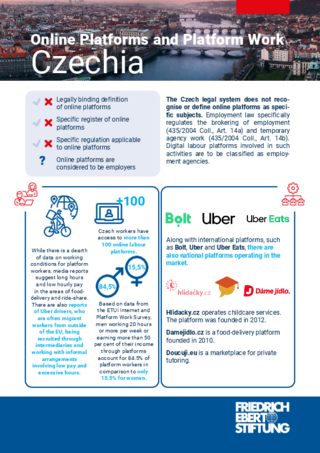 Online platforms and platform work: Czechia