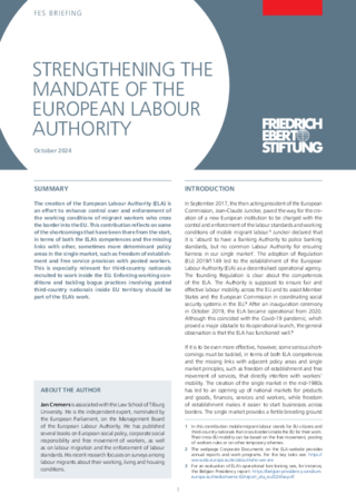 Strengthening the mandate of the European labour authority